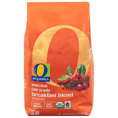 O Organics Coffee Breakfast Blend Whole Bean - 26 OZ