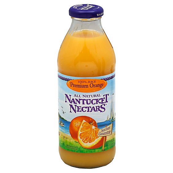 Nantucket Nectars Juice 100% Premium Orange - 17.5 Fl. Oz.