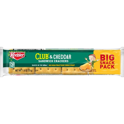 Keebler Sandwich Crackers Club and Cheddar Single Serve Snack Crackers - 1.8 Oz - Image 1