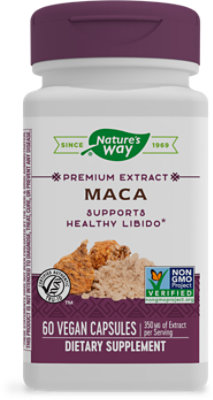 Natures Way Maca Standardized Capsules - 60 Count - Image 1