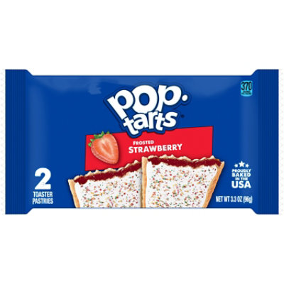 Pop-Tarts Toaster Pastries Frosted Strawberry Breakfast Foods 2 Count - 3.3 Oz