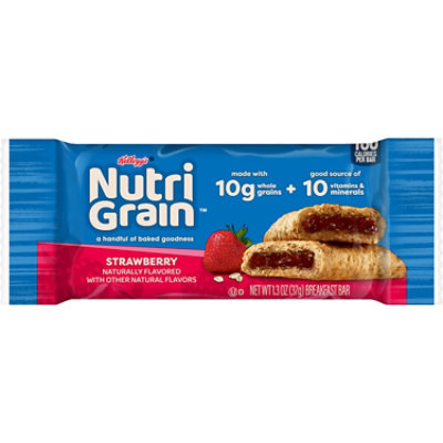 Nutri-Grain Soft Baked Breakfast Bars Made with Real Fruit and Whole Grains Strawberry - 1.3 Oz