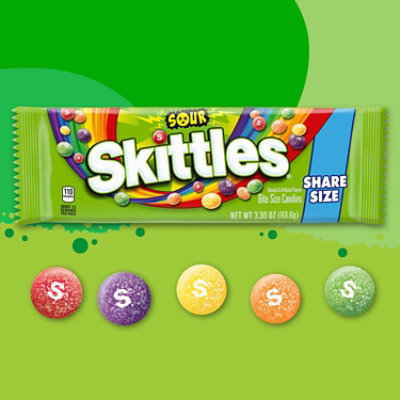 Skittles Sour Fruity Candy Share Size Bag - 3.3 Oz - Image 3