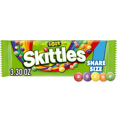 Skittles Candies Bite Size Sour Share Size - 3.3 Oz