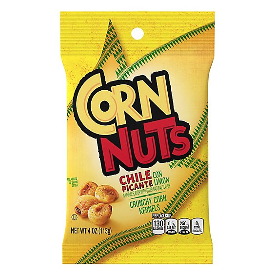 CORN NUTS Crunchy Corn Kernels Chile Picante Con Limon Bag - 4 Oz