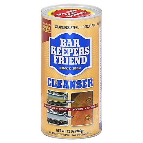 Bar Keepers Friend Cleanser & Polish - 12 Oz