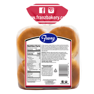 Franz Hamburger Buns 8 Count - 15 Oz - Image 8