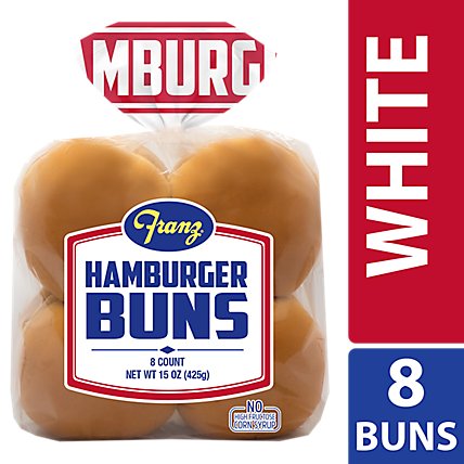 Franz Hamburger Buns 8 Count - 15 Oz - Image 1