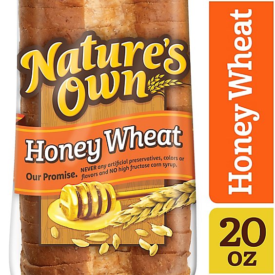 Natures Own Honey Wheat Honey Wheat Sandwich Bread - 20 Oz