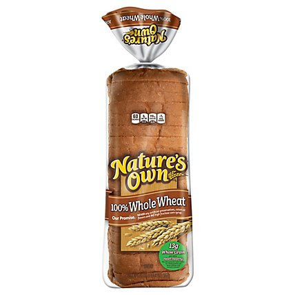 Natures Own 100% Whole Wheat Bread - 20 Oz - Image 2