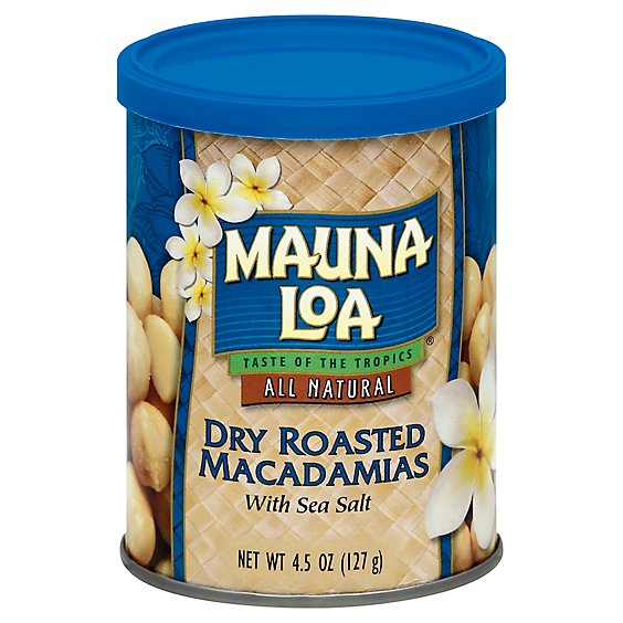 Mauna Loa Macadamias Dry Roasted with Sea Salt - 4.5 Oz