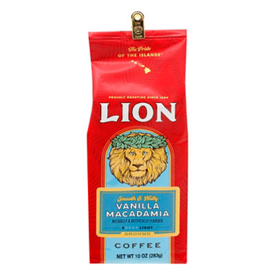 Lion Coffee Auto Drip Grind Light Medium Roast Vanilla Macadamia - 10 Oz - Image 3