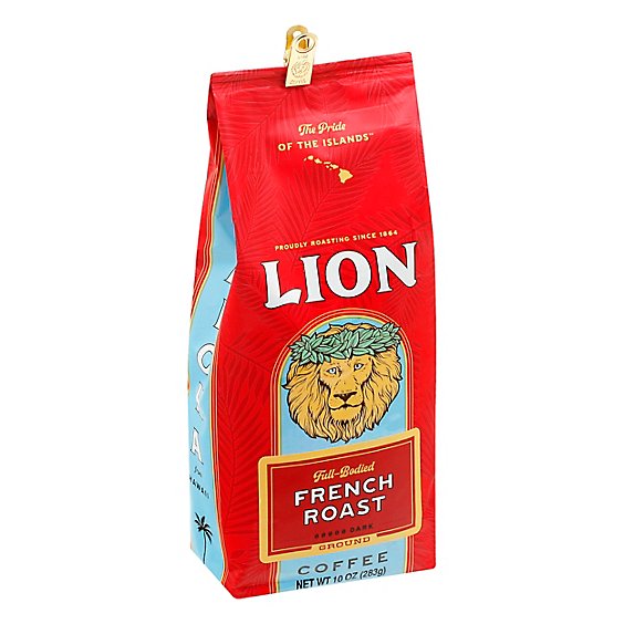 Lion Coffee Auto Drip Grind French Roast Lion French - 10 Oz