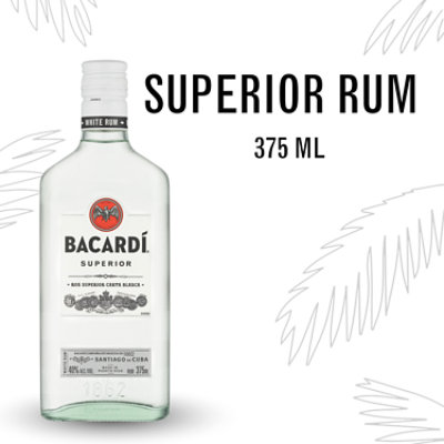 Bacardi Rum Light 80 Proof - 375 Ml - Image 2