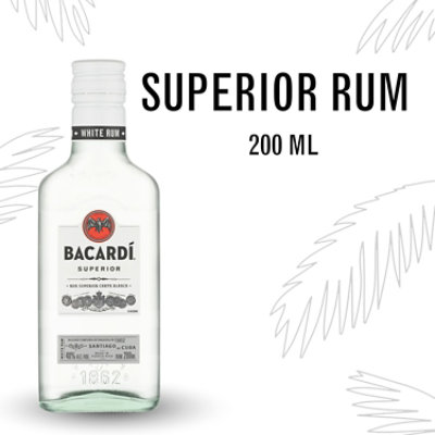 Bacardi Superior Gluten Free White Rum - 200 Ml - Image 1