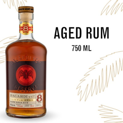 Bacardi Rum 8 Year Old 80 Proof - 750 Ml - Image 2