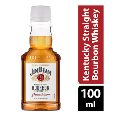 Jim Beam Kentucky Straight Bourbon Whiskey 80 Proof - 100 Ml