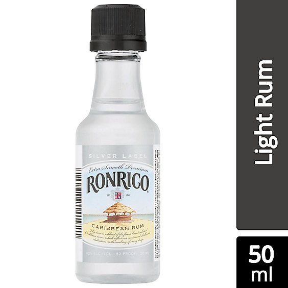 Ronrico Rum Silver Puerto Rican Rum 80 Proof - 50 Ml
