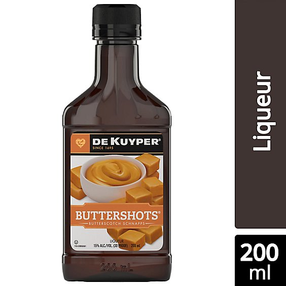 DeKuyper Schnapps Liqueur Buttershots 30 Proof - 200 Ml