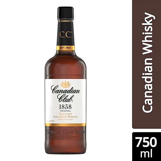 Canadian Club Whisky Blended Canadian 80 Proof - 750 Ml