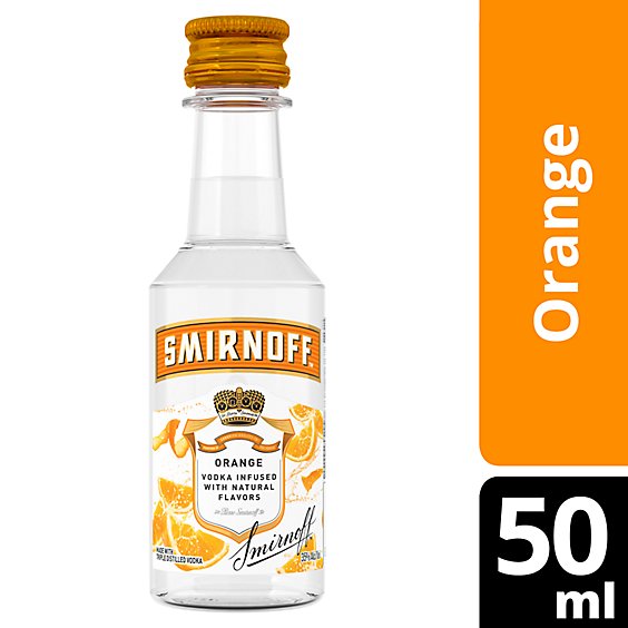 Smirnoff Vodka Orange Twist 70 Proof - 50 Ml