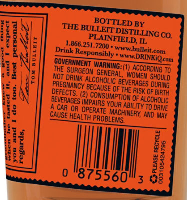 Bulleit Kentucky Straight Bourbon Whiskey - 50 Ml - Image 4