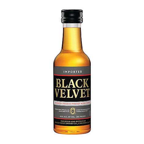 Black Velvet Canadian Whisky Plastic Bottle 80 Proof - 50 Ml