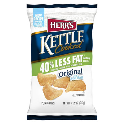 Herrs Potato Chips Kettle Cooked Reduced Fat - 7.5 Oz - Image 2