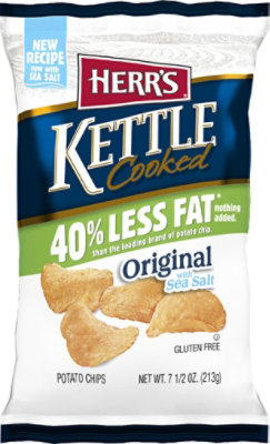 Herrs Potato Chips Kettle Cooked Reduced Fat - 7.5 Oz - Image 2