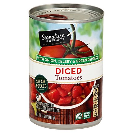 Signature SELECT Tomatoes Diced With Onion Celery & Green Peppers - 14.5 Oz - Image 1
