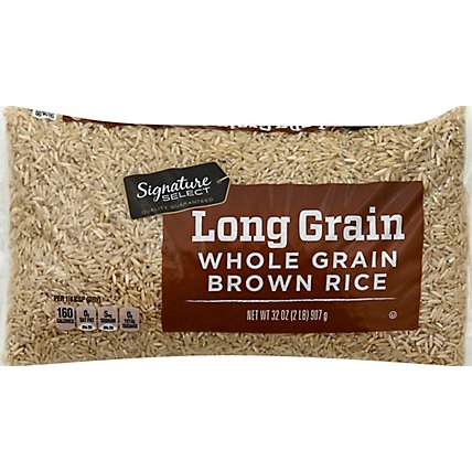 Signature SELECT Rice Brown Whole Grain Long Grain - 32 Oz - Image 2