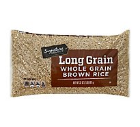 Signature SELECT Rice Brown Whole Grain Long Grain - 32 Oz