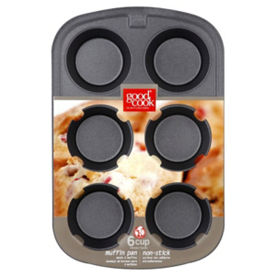 R&M International Kiddie Muffin Pan 6 Cup Non-Stick