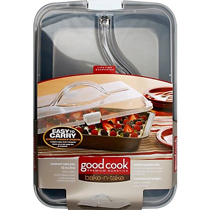 Good Cook Bake N Take Cake Pan Covered 13in x 9in - Each - Image 2