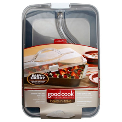 Good Cook Bake N Take Cake Pan Covered 13in x 9in - Each - Image 1