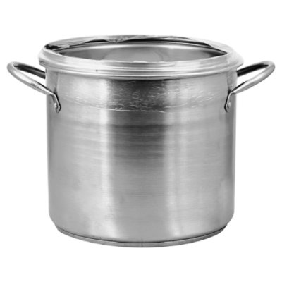 Saflon Stainless Steel 8 Qt Stock Pot with Glass Lid