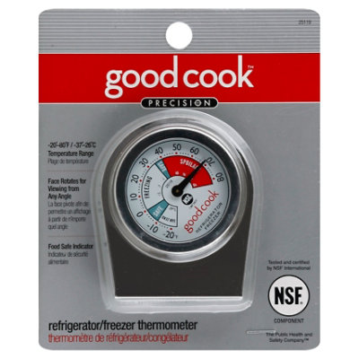 GoodCook® Refrigerator/Freezer Thermometer - Silver, 1 ct - Harris
