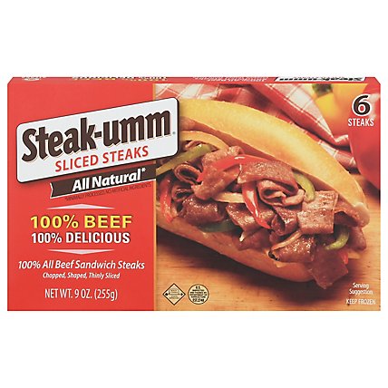 Steak-Umm Steaks Sliced - 9 Oz - Image 1