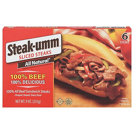  Steak-Umm Steaks Sliced - 9 Oz 
