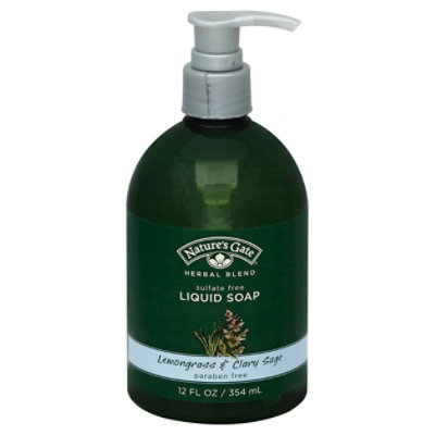 Natures Gate Soap Liquid Lemongrass Sage - 12 Fl. Oz.