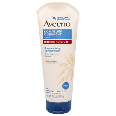 Aveeno Active Naturals Cream Overnight Skin Relief Fragrance Free - 7.3 Oz - Image 2