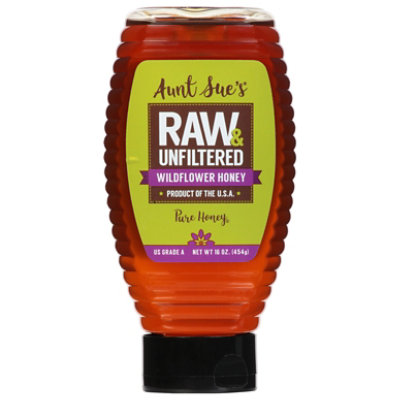 Aunt Sues Honey Raw-Wild - 16 Oz - Image 3