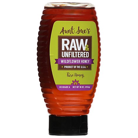 Aunt Sues Honey Raw-Wild - 16 Oz