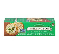 Wellington Water Crackers Garlic Herb - 5 Oz