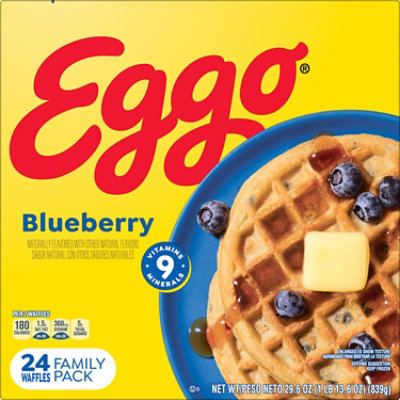 Eggo Blueberry Frozen Breakfast Waffles 24 Count - 29.6 Oz - Image 8