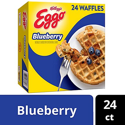 Eggo Blueberry Frozen Breakfast Waffles 24 Count - 29.6 Oz - Image 2