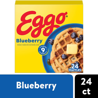 Eggo Frozen Waffles Blueberry Frozen Breakfast 24 Count - 29.6 Oz - Image 1