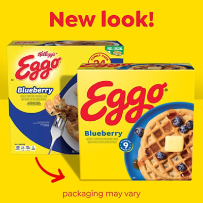 Eggo Frozen Waffles Blueberry Frozen Breakfast 24 Count - 29.6 Oz - Image 2