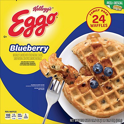 Eggo Blueberry Frozen Breakfast Waffles 24 Count - 29.6 Oz - Image 5