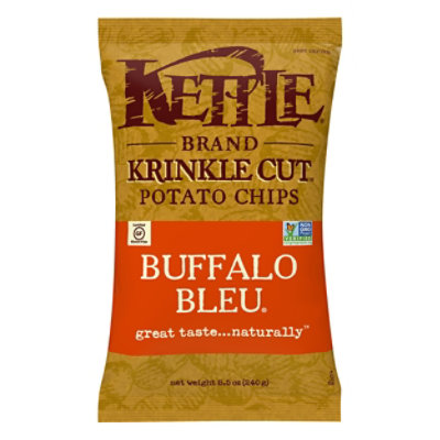 Kettle Potato Chips Krinkle Cut Buffalo Bleu Sharing Size - 8.5 Oz